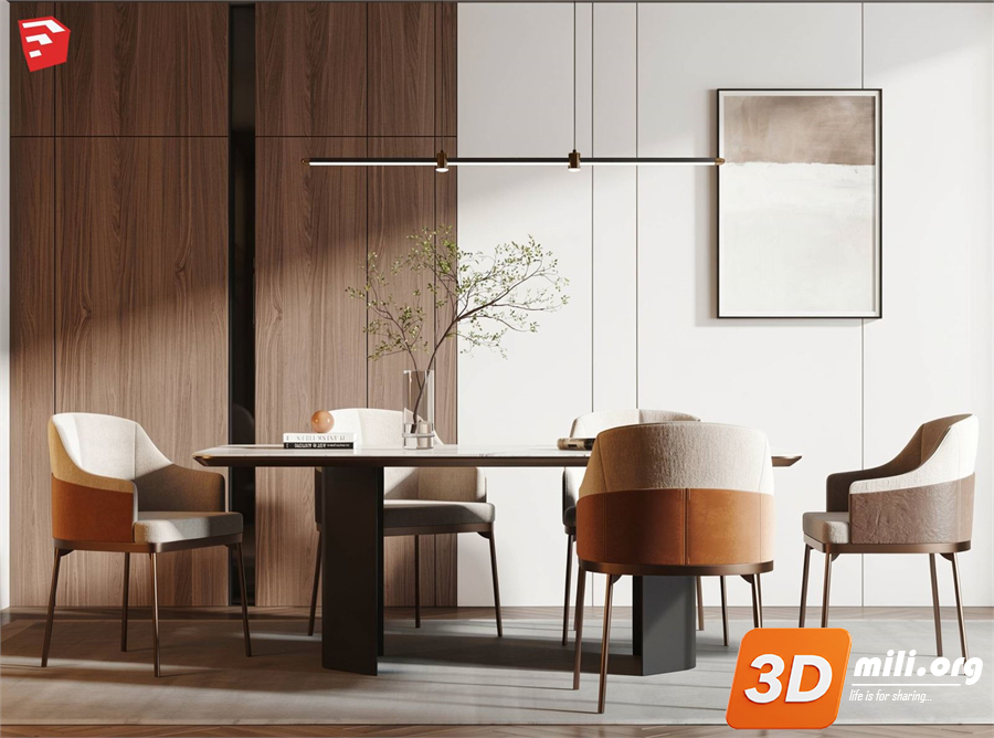 Dining Table Set Skp Files